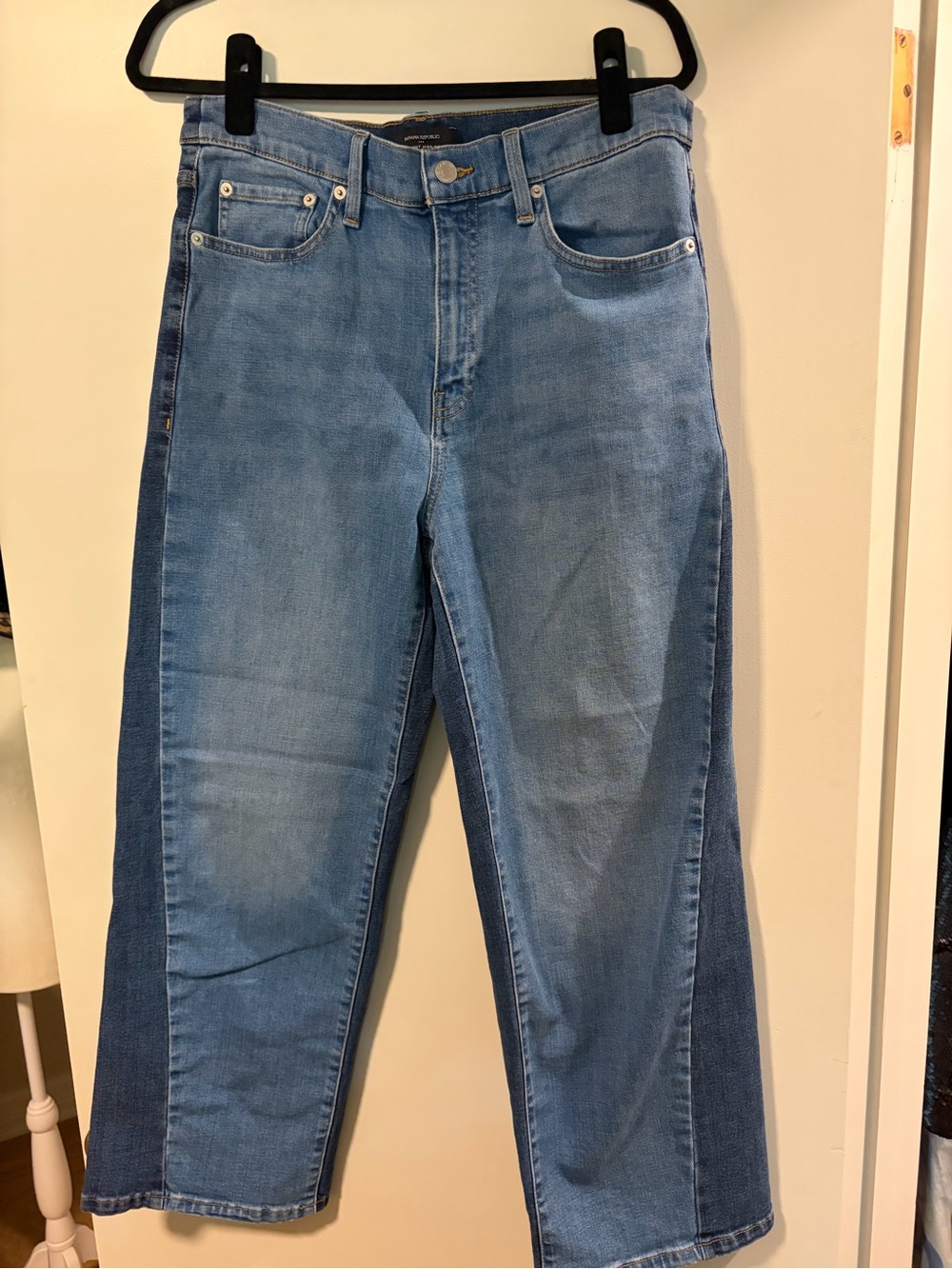 Banana Republic Two-Tone Blue Straight Leg Jeans